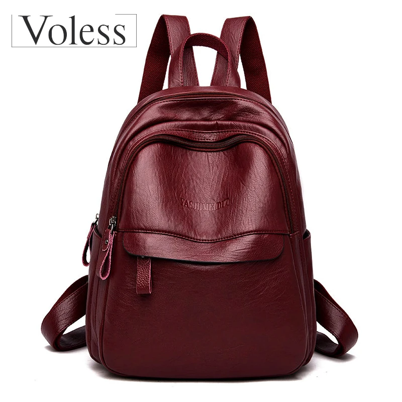 

New Bags for Women 2019 Female Backpack Bag High Quality Pu Leather Women Backpack Women's Backpacks Female Leather Satchel