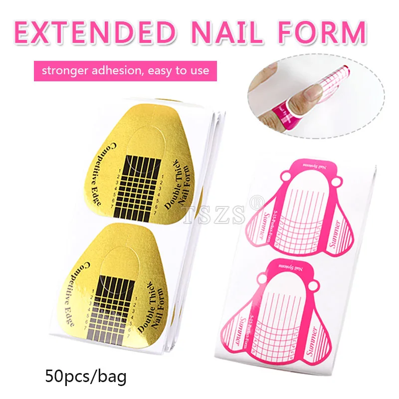 

2bag/lot reusable Horseshoe Nail Art Guide Form Acrylic UV Gel Nails Extension nail forms