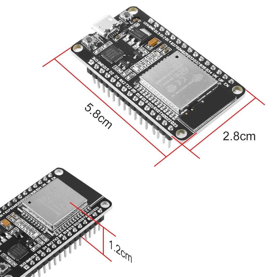 ESP32S ESP-32S ESP32 ESP-32 CP2102 Беспроводной Wi-Fi и bluetooth-адаптер развитию Micro USB двухъядерный Мощность усилитель фильтрующий модуль