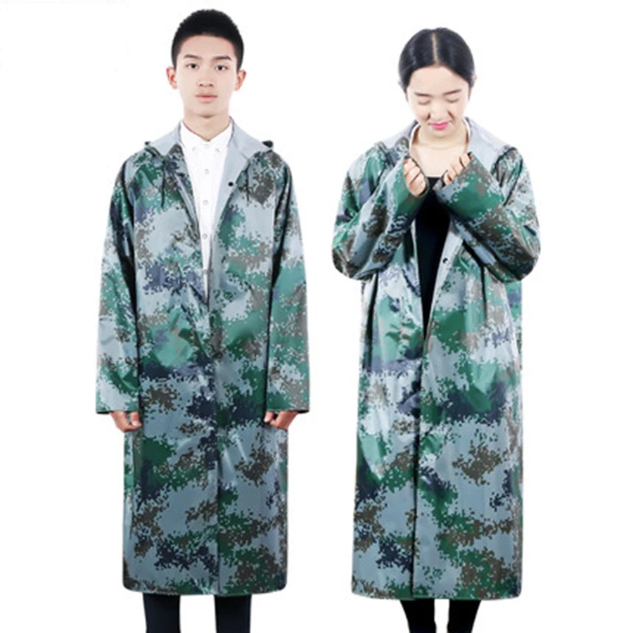 

Long Outdoor Travel Durable Raincoats Oxford Cloth Poncho Safe Cover Rain Raincoat Waterproof Durable Hiking Adult Rain Poncho 5