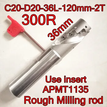 

300R-C20-20D-36L-120mm-2T Use insert APMT1135 Rough machining Milling cutter bar Free shipping