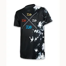 Дайв Рыбалка футболка Летняя уличная дышащая быстросохнущая Футболка С рыболовным принтом Для мужчин Спорт Гольф Велоспорт бег рыбалка одежда