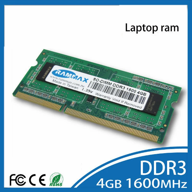 Meilleur Ordinateur portable DDR3 Ram 2GB | 4GB | 8 GB Mémoire SO DIMM1600Mhz PC3 12800 Non ECC 204pin CL11 haute compatible avec la carte mère de Portable