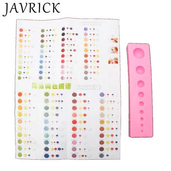 

1 Set Resin Color Tone Silicone Palettes Color Match Map Resin Jewelry Tools Kit
