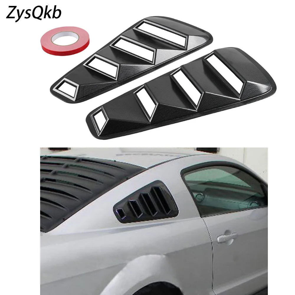 

Car Styling JDM Car Sticker 1/4 Quarter Side Window Louvers Scoop Cover Vent for Ford Mustang 2005-2014