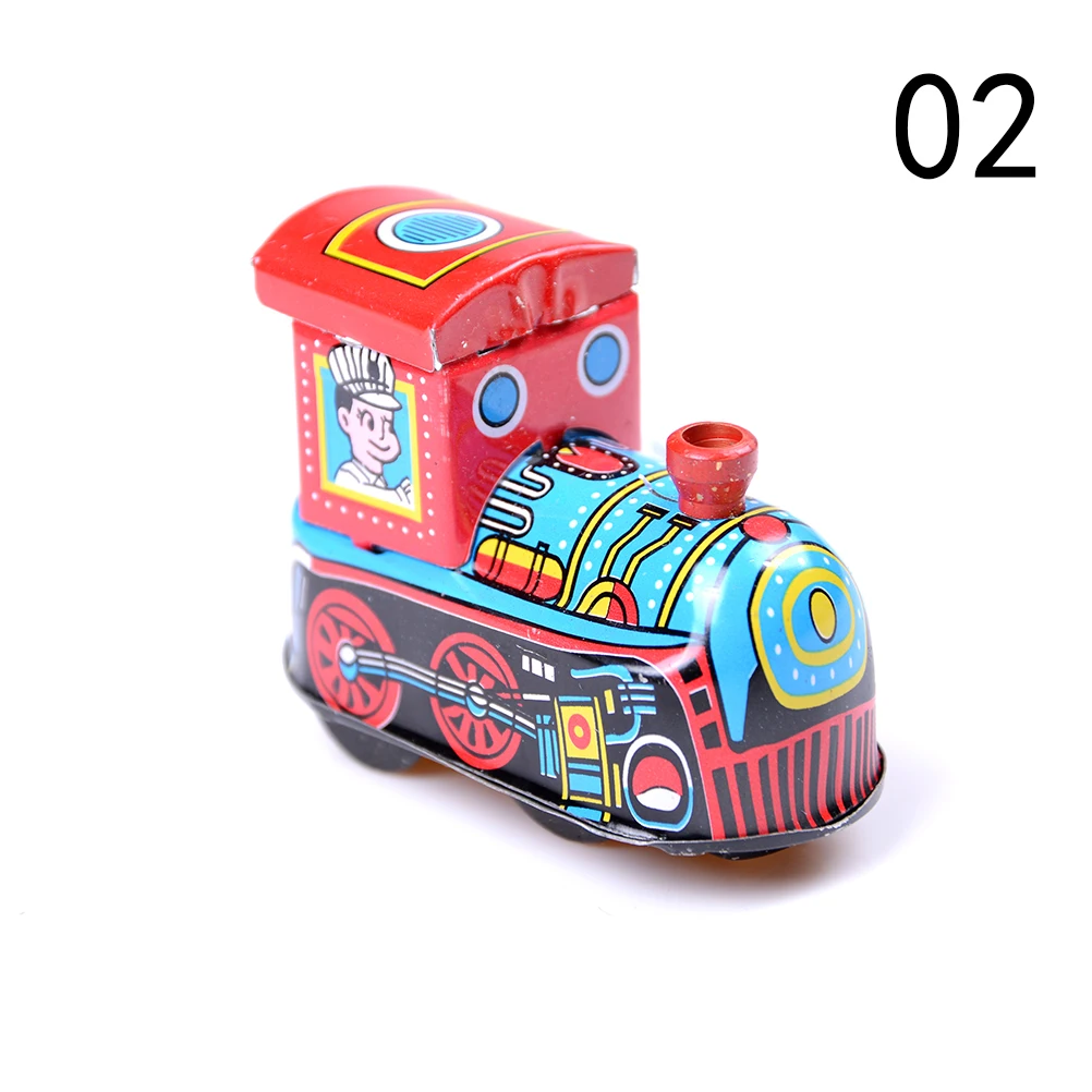 Ретро Паровозик Заводной весенний локомотив Классические игрушки напоминания Детские винтажные заводные оловянные игрушки детские подарки