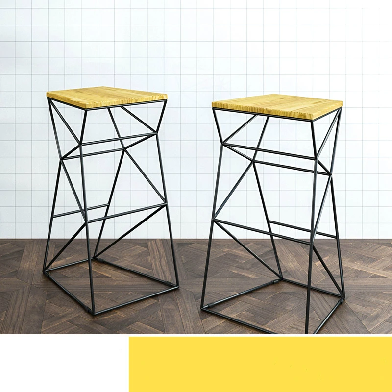 Simples e Moderna Cadeira De madeira Maciça 38X33X75 CM Bar Fezes Encosto Cadeira de Bar Da Moda