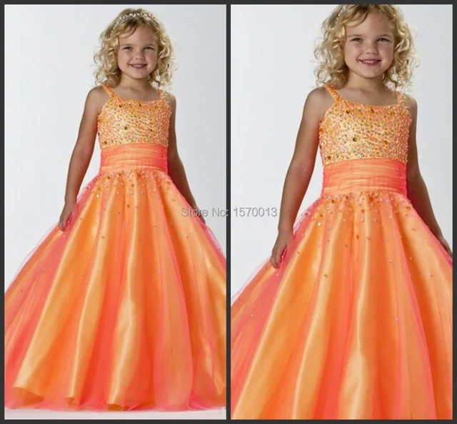 Burnt Orange Flower Girl Dress