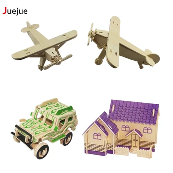 

3D Three-dimensional Wooden car jigsaw puzzle toys for children diy handmade wooden jigsaw puzzles Vehicle series