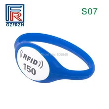 100 шт./лот S07 стиль NTAG213 wristband Силикона ISO14443A NFC водонепроницаемые часы Тип браслет карта для случае оплаты