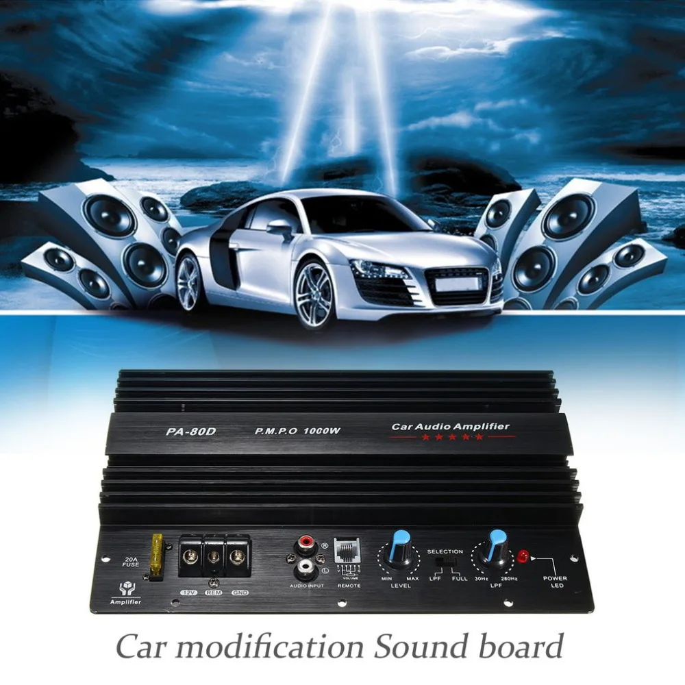 

Board Mono Audio Power Amplifier Powerful Bass Subwoofers Amp for Car Modification PA-80D 12V 1000W New Arrivals