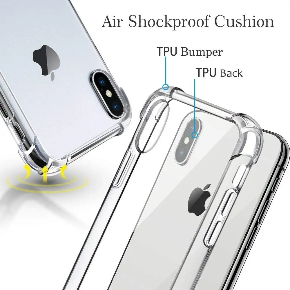 Suntaiho Super Shockproof Clear Soft Case for iPhone Xs Max 6 s 6S 7 8 Plus 6Plus 6SPlus Silicon Luxury Cell Phone Back Cover Suntaiho Super Shockproof Clear Soft Case for iPhone Xs Max 6 s 6S 7 8 Plus 6Plus 6SPlus Silicon Luxury Cell Phone Back Cover