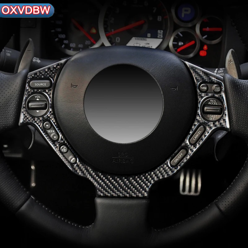 Us 58 0 For Nissan Gtr R35 2009 2015 Interior Trim Carbon Fiber Steering Wheel Emblem Car Stickers Car Styling Auto Accessories On Aliexpress Com