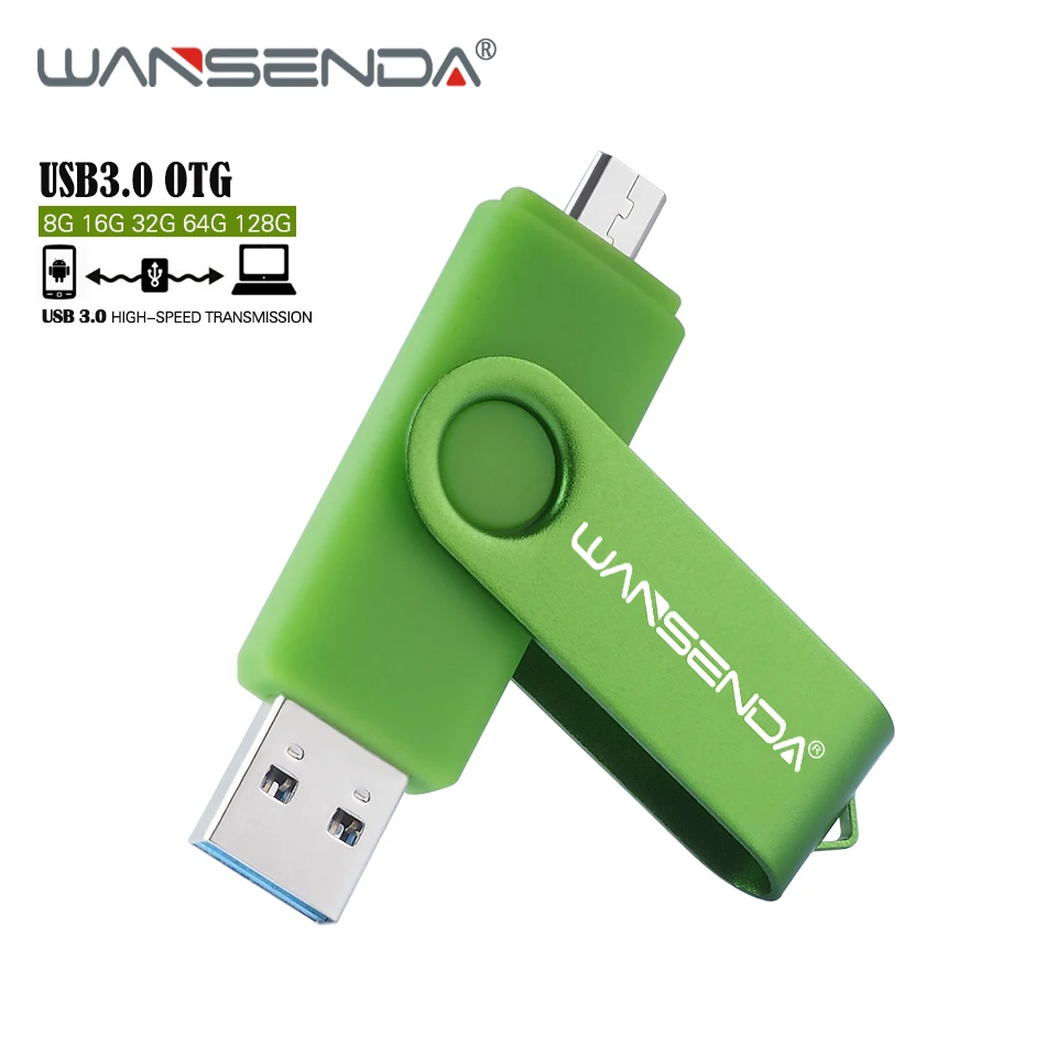 

New WANSENDA OTG USB Flash Drive Usb 3.0 Pen Drive 8GB 16GB 32GB 64GB 128GB High Speed Pendrive Micro USB Stick Flash Disk