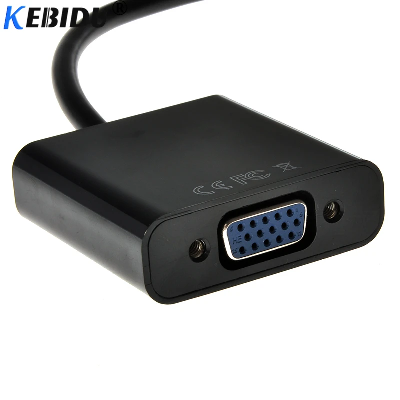 Адаптер kebidu HDMI в VGA кабель переходник типа Папа мама 1080P цифро аналоговый аудио