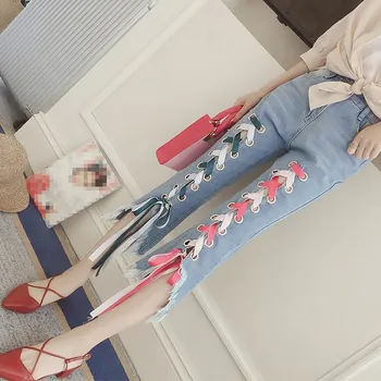 

Female Slim Ladies Denim Jeans For Women Solid Fashion Casual Loose Denim Women Jeans