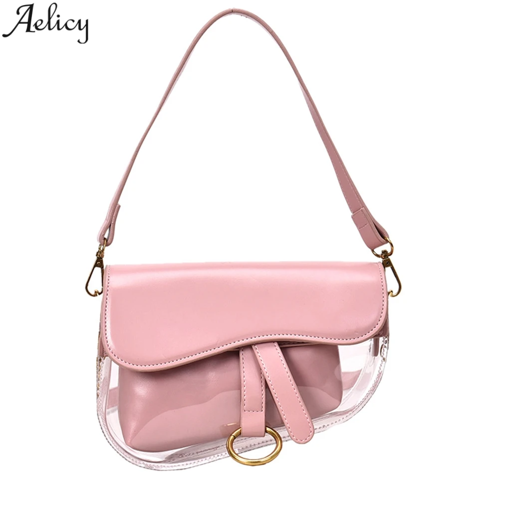 

Aelicy Women Summer 2pcs Saddles Messenger Bag Fashion Pu Leather Solid Bag Ladies Korean Style Shoulder Bag Crossbody Bag
