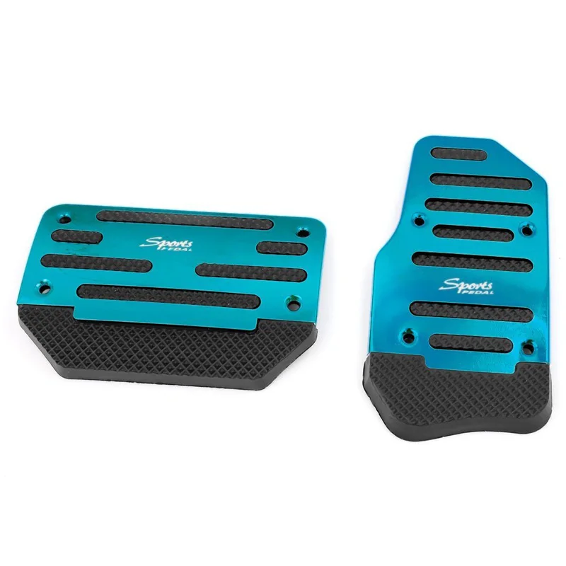 Buy ZYHW Brand 2 Pcs Blue Metal Non slip pedal covers