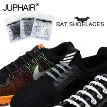 New 1 Set 16 Roots Adult Children Fashion Not Tie Laces Sports Lace Bat Shape Men Metal Lock Lacing Elastic Without Necktie Lace
