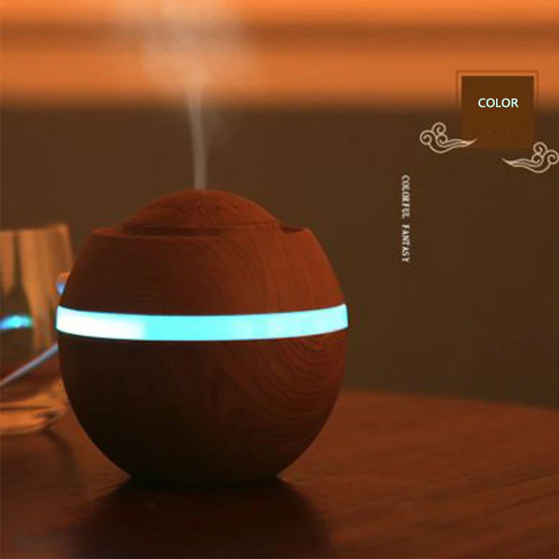 Wood Aromatic Humidifier USB Ultrasound Night Lamp Mini LED Workshop Cab Home Lighting Humidifier| |