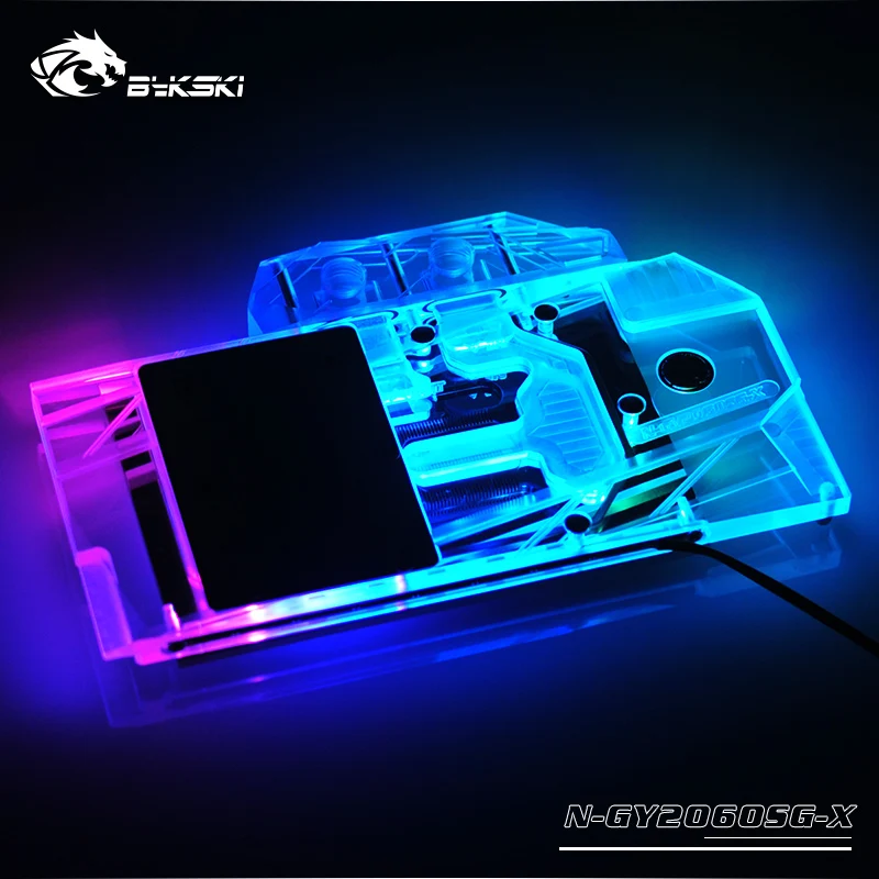 

Bykski bloc d'eau utilisation pour GALAX GAINWARD RTX2060/KFA2 2060 GTX1660 Ti [1-clic OC] couvercle complet bloc de radiateur e