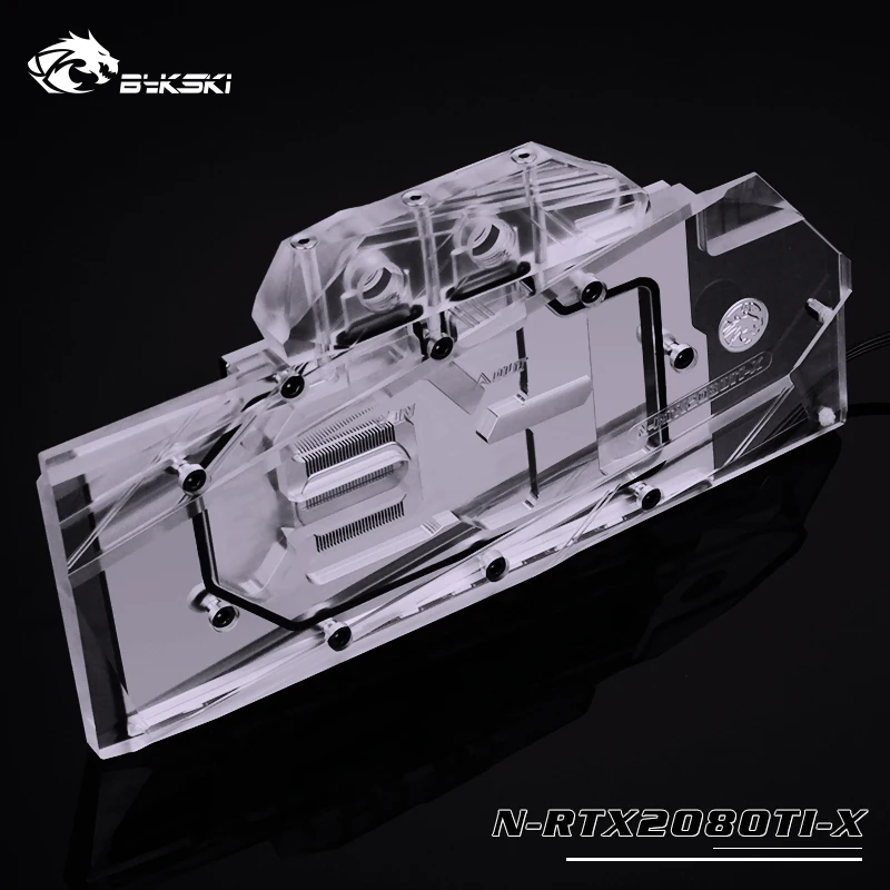 BYKSKI для NVIDIA GeForce RTX 2080Ti/2080 Founders Edition 11 ГБ GDDR6/Reference Edition. Водоблок с полным покрытием.