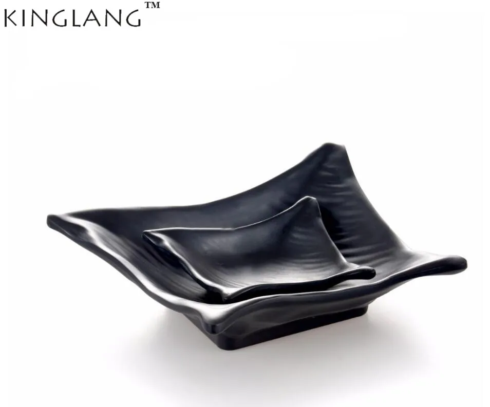 

KINGLANG Square Special Shape Salad Snacks Plate for Party Display Plate Dish Tableware