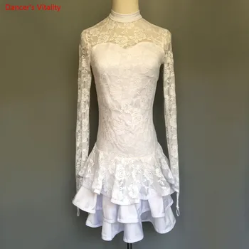 

Latin Dance Dress Fashion Sexy Lace Women Girls Latin Ballroom Waltz Rumba Samba Dance Stage Competition Performance Costumes