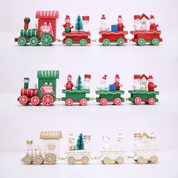 Best рождественские подарки мини деревянная игрушка поезд детей Образование поезд модель автомобиля и Diecasts игрушки дети Рождество игрушки