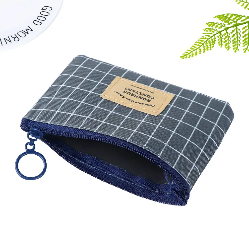 

Unisex Canvas Purse Small Zipper Coin Purse Card Key Mini Purse Pouch Canvas Bag Card Holder Wallet Four Colors Available