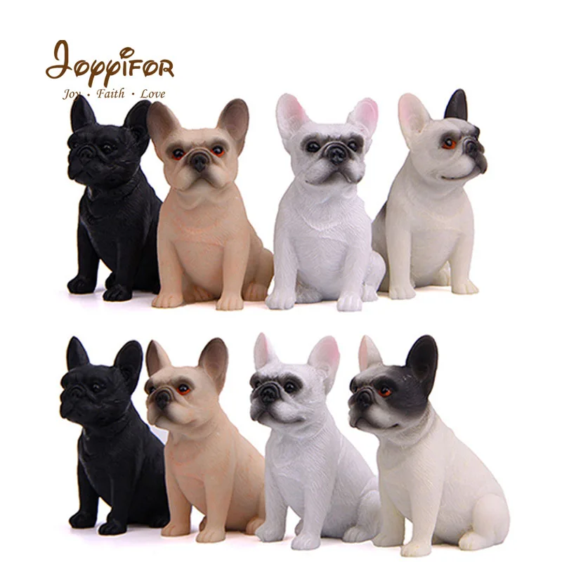 

Joyyifor Single Car Ornament PVC French Bulldog Mini Action Figure Cute Puppy Dog Model Decoration Doll Home Decor for Kids Toys