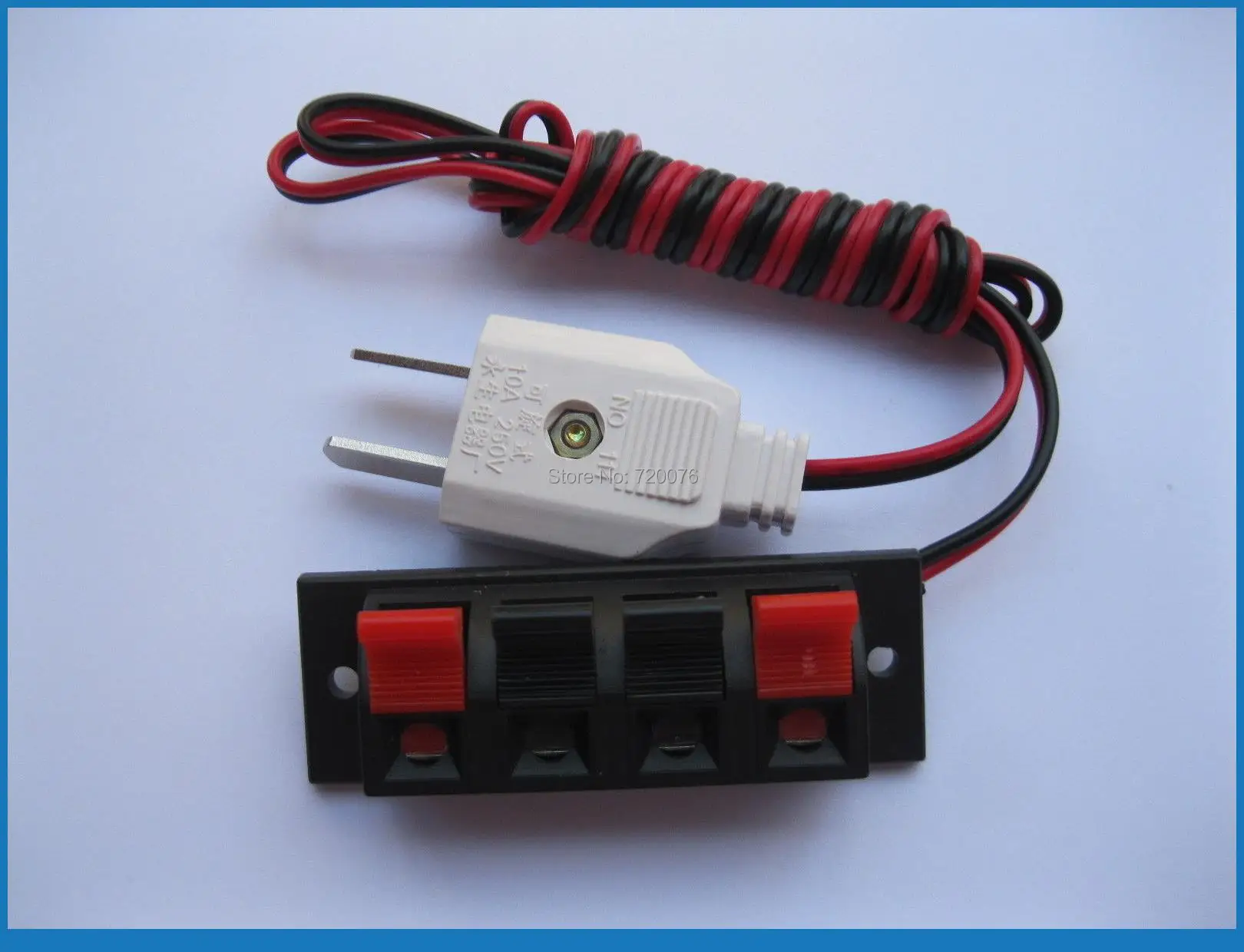 

20 pcs Speaker Terminal Board Spring Loaded 4-Way With Adapter Plug 1.5m