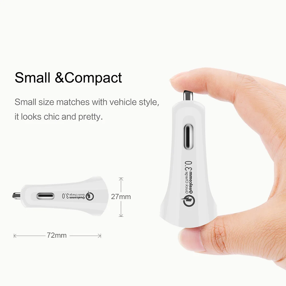 FDGAO USB Автомобильное зарядное устройство Quick Charge 3,0 для iPhone XS X samsung Xiaomi huawei Redmi QC 3,0 Быстрая зарядка мобильного телефона автомобильное зарядное устройство