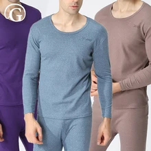 Prayger XL-7XL, осенняя и зимняя мужская хлопковая одежда большого размера, с длинными рукавами и круглым вырезом, осенняя одежда, подштанники