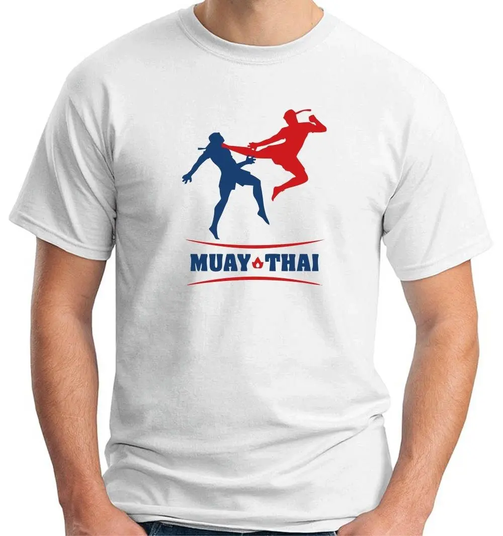 

T-shirt TAM0135 muay thai 100% Cotton Funny Men T-shirt 2018 New Arrival Short Sleeve Top Tee Free Shipping