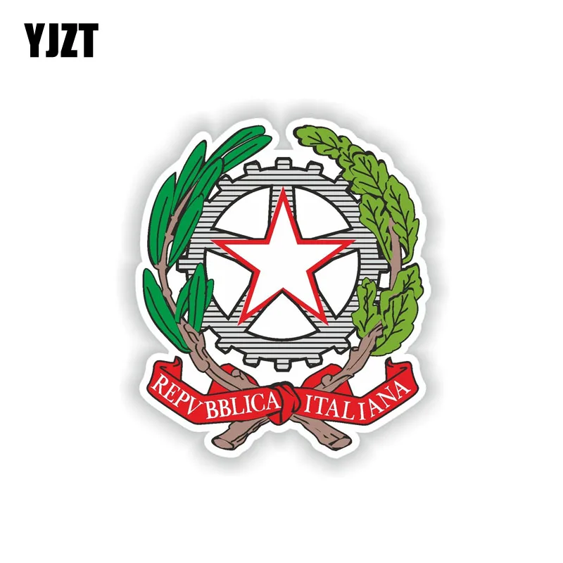 Yjzt 9.8 cm * 11.5 cm acessórios do carro repubblica italiana brasão de braços decalque carro adesivo 6-2146
