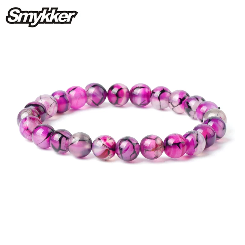 

New Dragon Scales Onyx Bracelet Agate Stone Charms Buddha Bracelet 8mm Loose Mohammed Muslim Prayer Bracelets Women Jewelry Gift