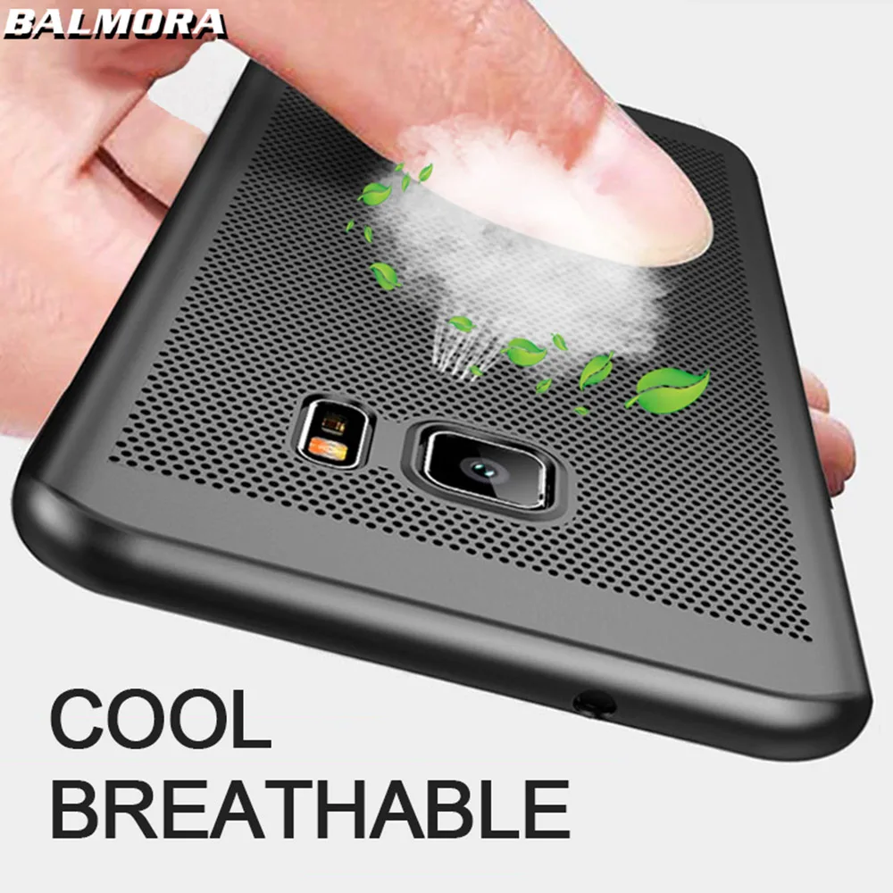 

BALMORA Heat Dissipation Matte Hard Case For Samsung Galaxy S8 S9 Plus S7 S6 Edge Cases For Galaxy Note8 C9pro Protective Cover