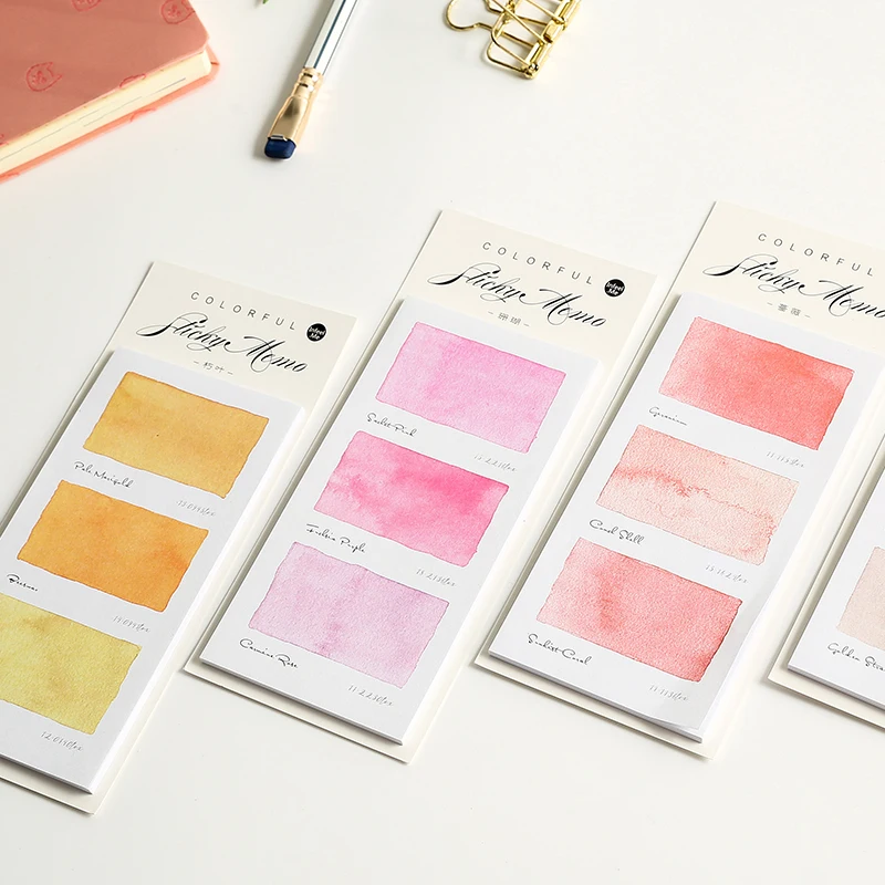 

1 sets/1 lot Creative Multiple colorful Memo Pad Sticky Notes Escolar Papelaria School Supply Bookmark notepad Label