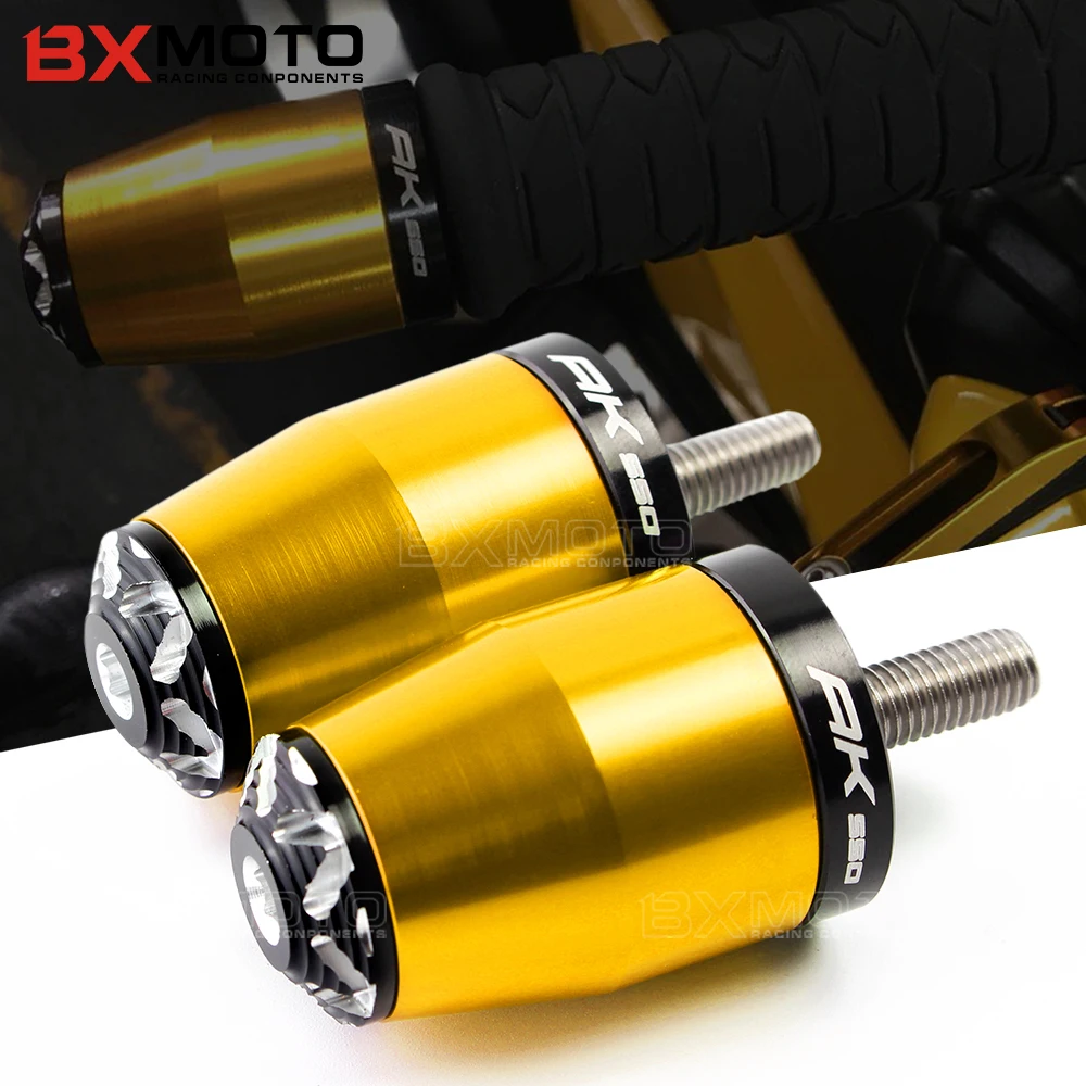 

For KYMCO AK 550 2017 Accessories Motorcycle Cnc Handlebar Grips Handle Bar Ends plug gold Anti Vibration For KYMCO AK550 2017