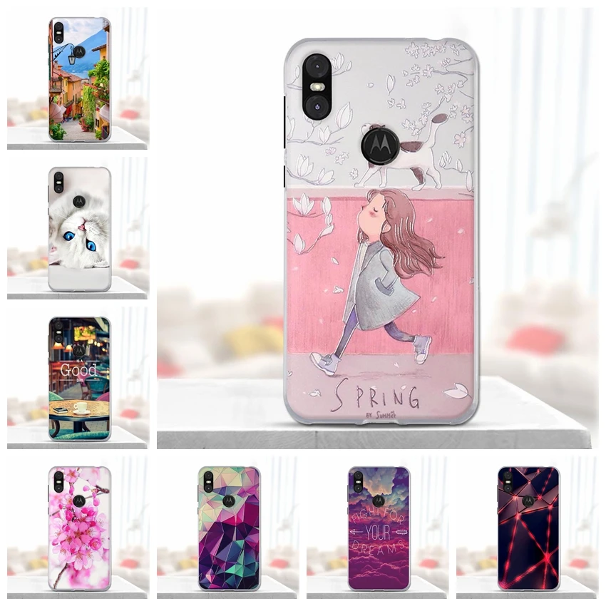 

For Motorola Moto One Case Cover Soft Silicone TPU 3d Printing Cover for Fundas Moto P30 Play Case Cover for Coque Moto One Case