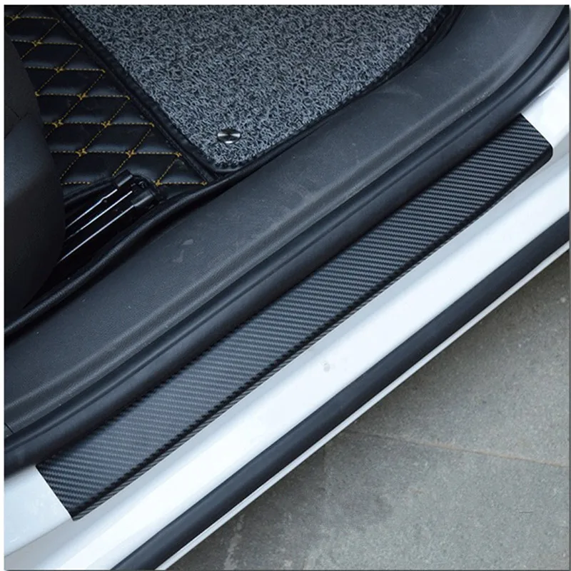 Carbon Fiber Car Door Sill Sticker Auto Protection Anti Scratch None Slip For HYUNDAI ELANTRA 2011-2015 Accessories | Автомобили и