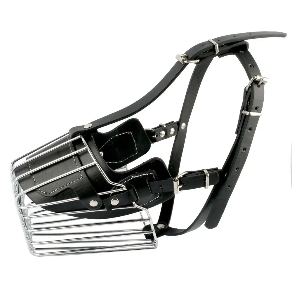 Black-Brown-Strong-Metal-Wire-Basket-Dog-Muzzle-For-Large-Dog-Amstaff-Pitbull-Bull-Terrier-Anti (1)