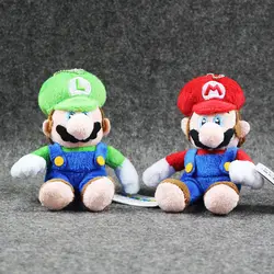 Новое поступление 20 шт./лот 11 см Super Mario Bros милые плюшевые игрушки Марио и Луиджи мягкие подвесные Бесплатная доставка