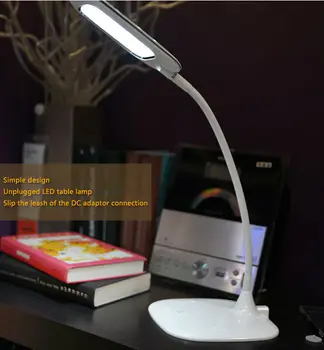

[Seven Neon]Fashion ultral slim 26leds 5W high bright SMD 3528LED 3color temperature dimmable rechargeable flexible table lamp