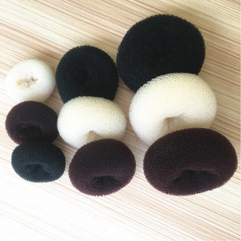 

3 Pcs Donut Hair Bun Ring Shaper Fashion Hairstyle Maker Tool Set (Coffee) 45