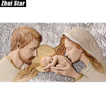 

Zhui Star Diamond Painting Full Square Drill "Religion Virgin Mary & Jesus" Embroidery Cross Stitch 5D DIY Mosaic Home Decor VIP