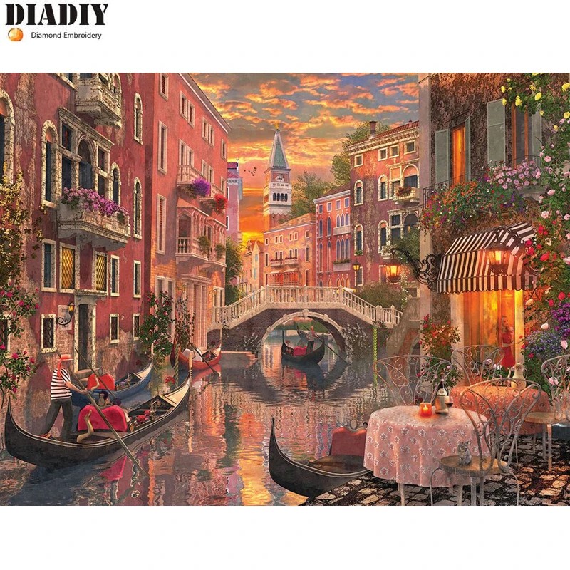

Full Square/Round Drill 5D DIY Diamond Painting Venice 3D Embroidery Cross Stitch Mosaic Rhinestone Home Decor Gift