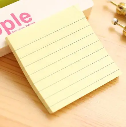 Крафт-бумага линия планировщик блокнот для заметок Sticky Note Post It наклейки для дневника Скрапбукинг Sticky Note Post It офисные школьные принадлежности - Цвет: huang