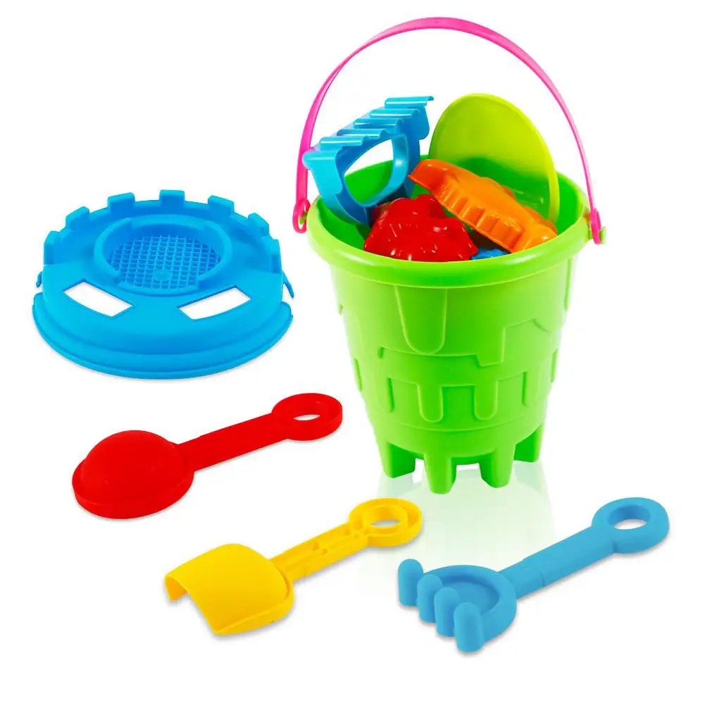 RCtown 15Pcs/Set Fun Water Beach Sand Bucket Gaming Toys Gifts for Kids